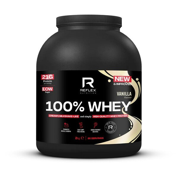 100% Whey, Vanilla - 2000g - Reflex Nutrition
