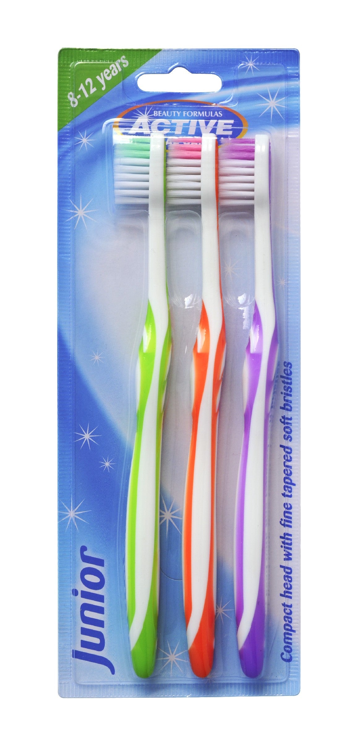 Beauty Formulas Active Oral Care Junior Toothbrush (8-12 years) 1 pack - 3 pieces | Vaistine1.lt