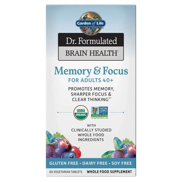 Dr. Formulated Memory & Focus for Adults 40+ - 60 vegetarian tablets - Garden of Life | Vaistine1.lt | WestPharmacy.eu