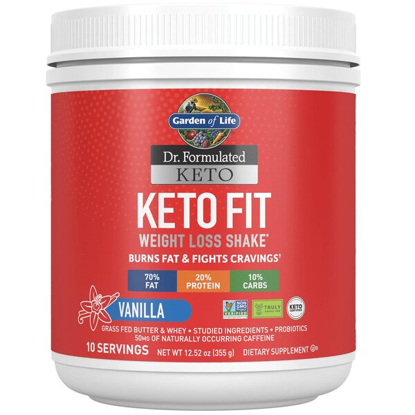 Dr. Formulated Keto Fit, Vanilla - 355g - Garden of Life | Vaistine1.lt | WestPharmacy.eu