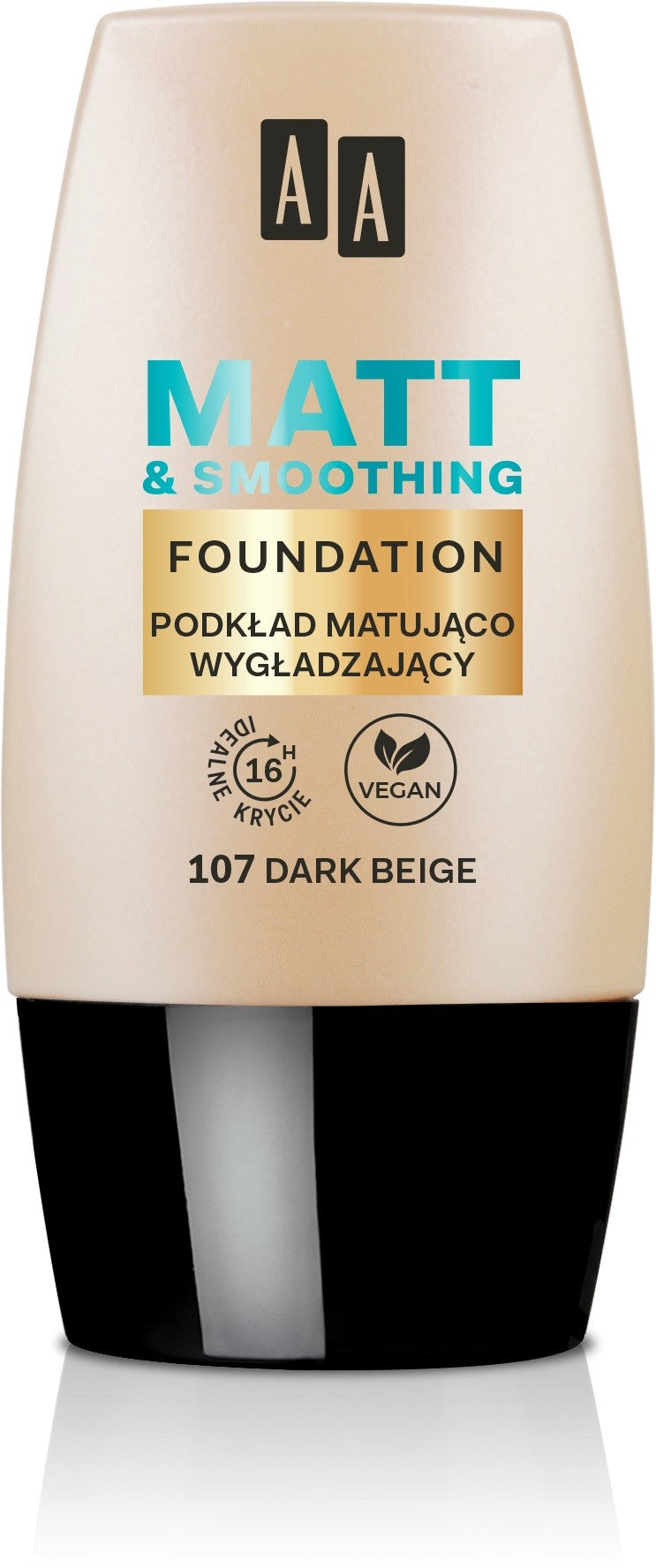 AA Make Up Matt Foundation Mattifying-Smoothing 107 Dark Beige 30ml | Vaistine1.lt