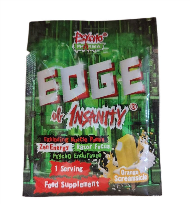 Psycho Pharma Edge of Insanity, Orange Screamsicle - 12.8g (1 serving) - American Supps