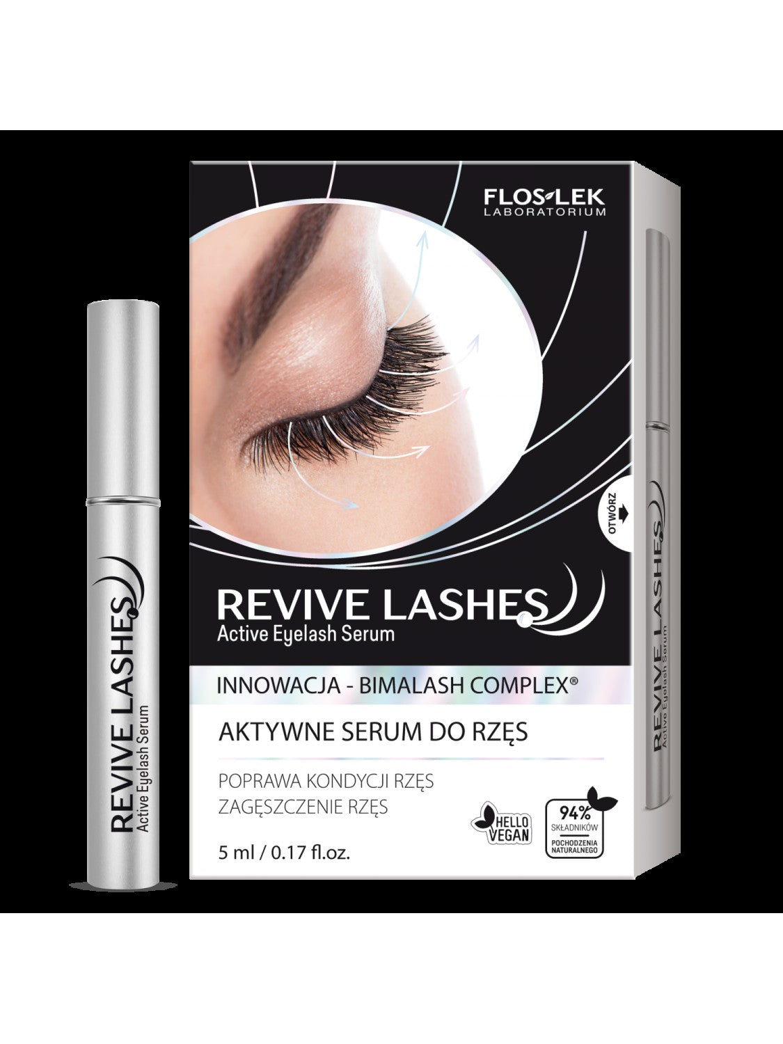 Floslek Revive Lashes Serum stimulating growth for eyelashes 5ml | Vaistine1.lt