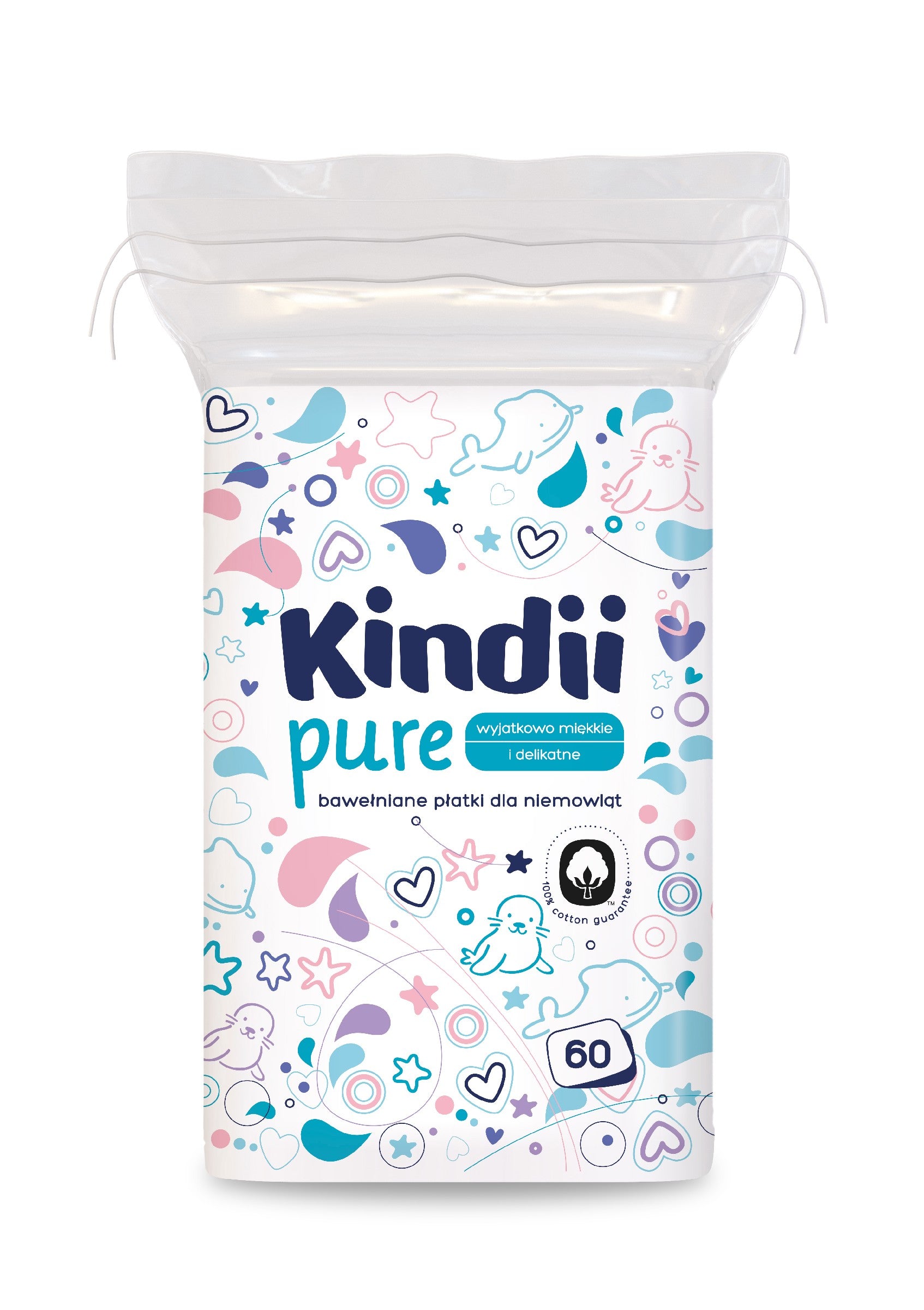 Kindii Baby Sensitive Cosmetic Pads 60 pcs. | Vaistine1.lt