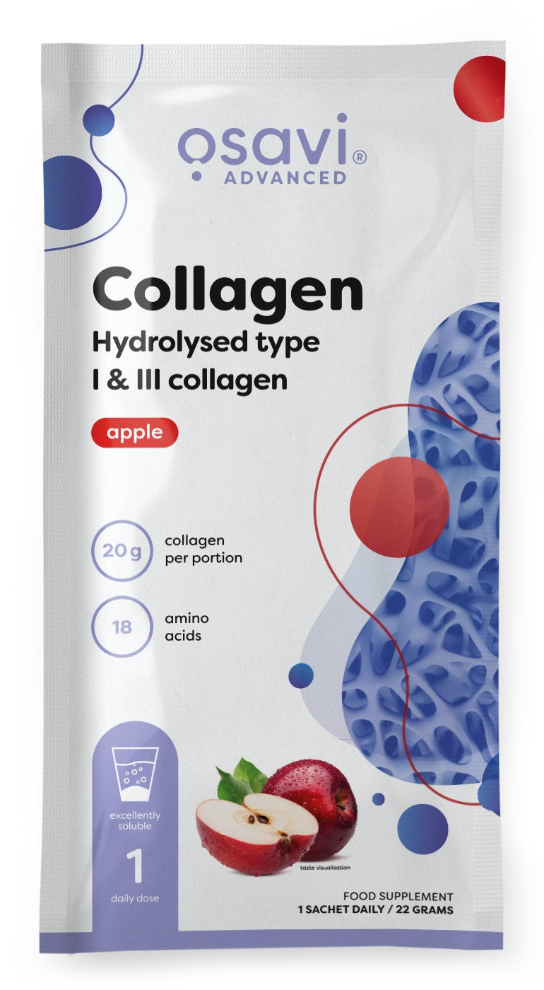 Collagen Hydrolysed Type I & III, Apple - 22g (1 serving) - Osavi