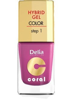 Delia Cosmetics Coral Hybrid Gel Nail Polish No. 21 Fuchsia 11ml | Vaistine1.lt