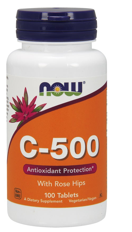 Vitamin C-500 with Rose Hips - 100 tablets - NOW Foods | Vaistine1.lt | WestPharmacy.eu