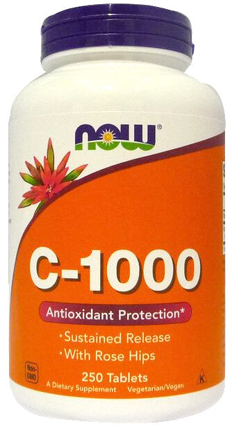 Vitamin C-1000 with Rose Hips - Sustained Release - 250 tablets - NOW Foods | Vaistine1.lt | WestPharmacy.eu