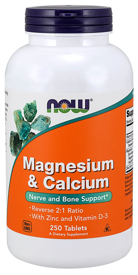 Magnesium & Calcium with Zinc and Vitamin D3 - 250 tablets - NOW Foods | Vaistine1.lt | WestPharmacy.eu