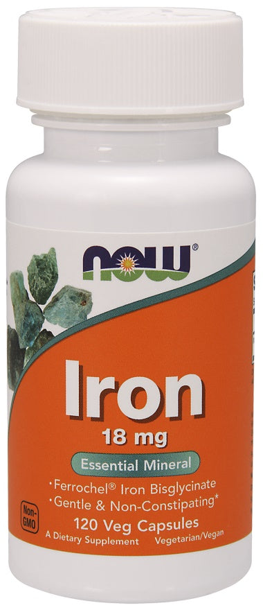 Iron, 18mg - 120 vcaps - NOW Foods | Vaistine1.lt | WestPharmacy.eu