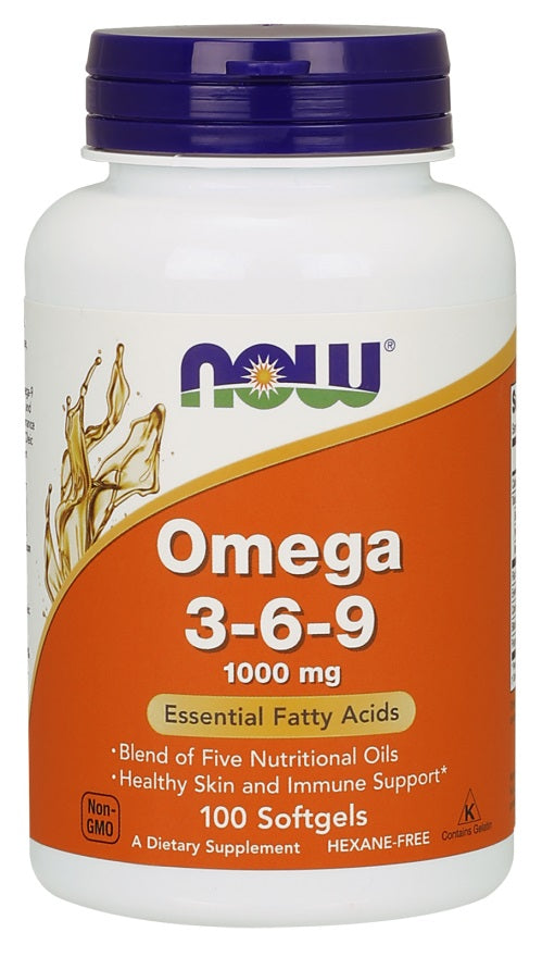 Omega 3-6-9, 1000mg - 100 softgels - NOW Foods | Vaistine1.lt | WestPharmacy.eu