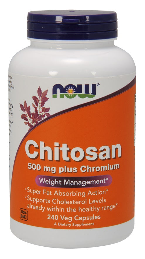 Chitosan, 500mg Plus Chromium - 240 vcaps - NOW Foods | Vaistine1.lt | WestPharmacy.eu