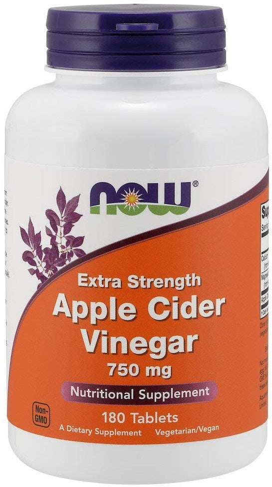Apple Cider Vinegar, 750mg Extra Strength - 180 tabs - NOW Foods | Vaistine1.lt | WestPharmacy.eu