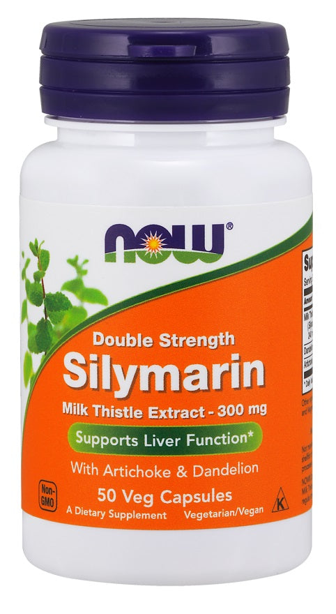 Milk Thistle Extract with Artichoke & Dandelion, 300mg Double Strength - 50 vcaps - NOW Foods | Vaistine1.lt | WestPharmacy.eu