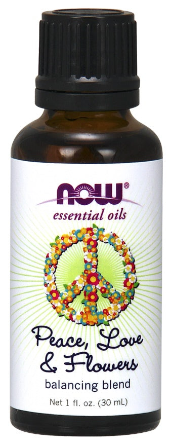Essential Oil, Peace Love & Flowers Oil Blend - 30 ml - NOW Foods | Vaistine1.lt | WestPharmacy.eu