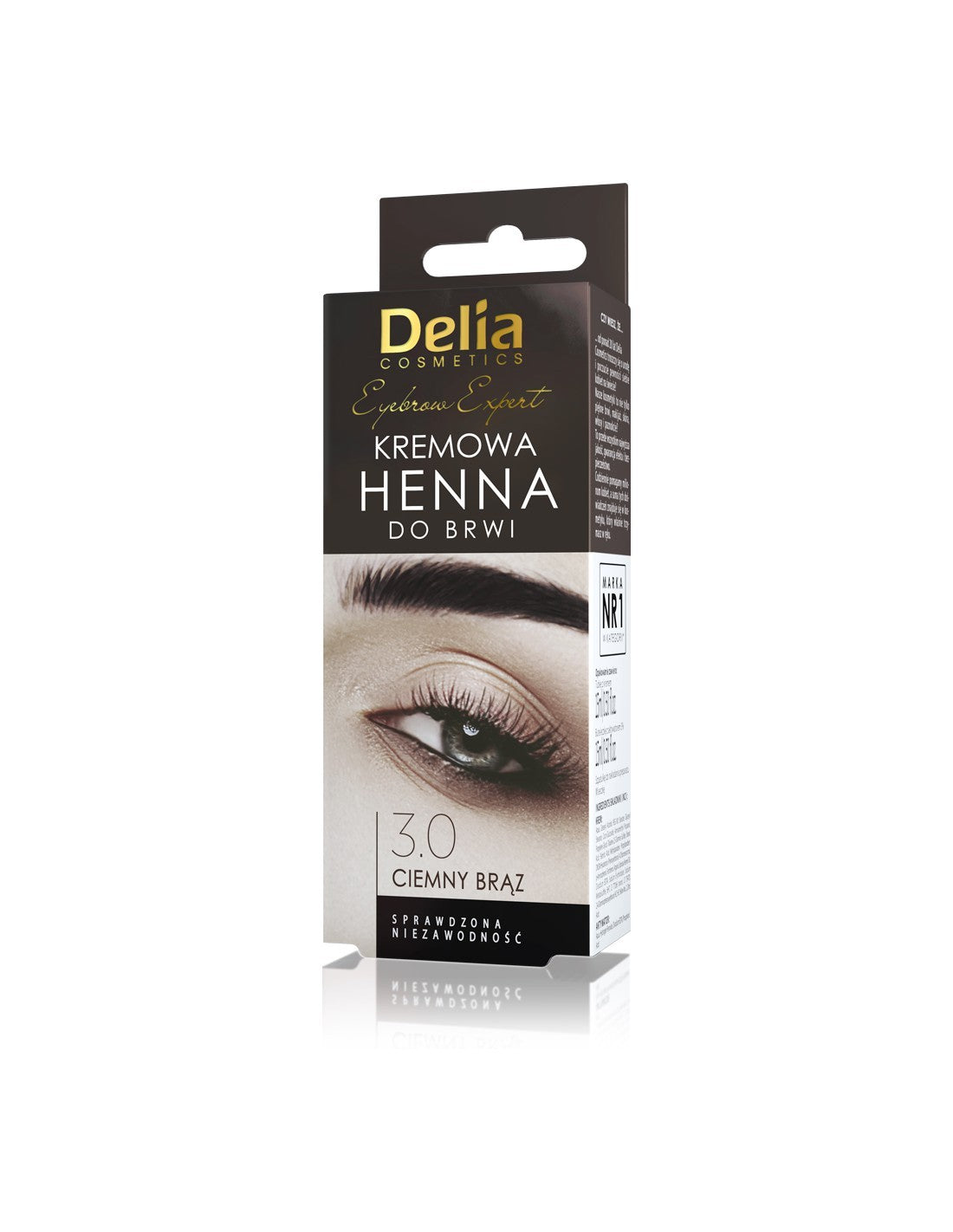 Delia Cosmetics Henna for eyebrows creamy no. 3.0 Dark Brown 1pc. | Vaistine1.lt