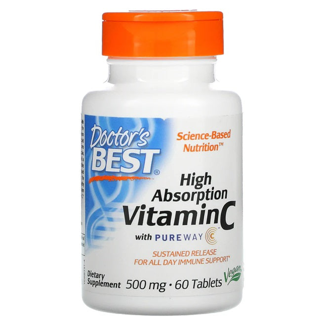 High Absorption Vitamin C with PureWay-C, 500mg - 60 tablets - Doctor's Best | Vaistine1.lt | WestPharmacy.eu