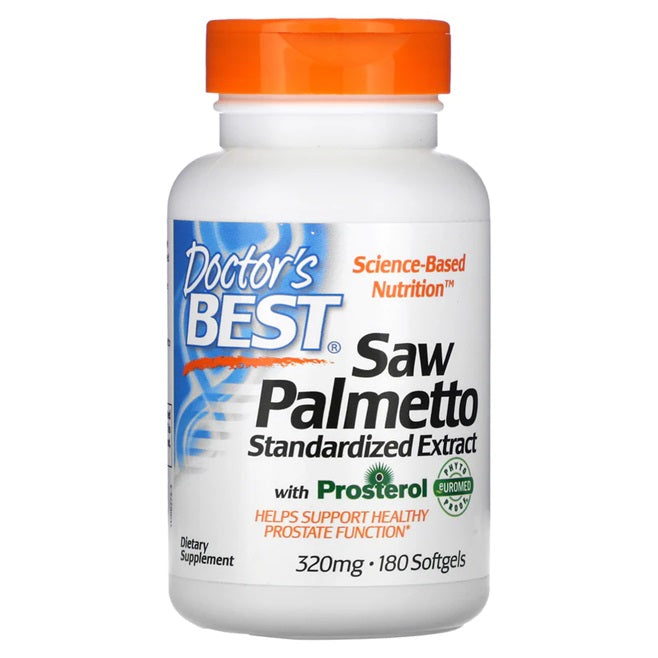 Saw Palmetto Standardized Extract with Prosterol, 320mg - 180 softgels - Doctor's Best | Vaistine1.lt | WestPharmacy.eu