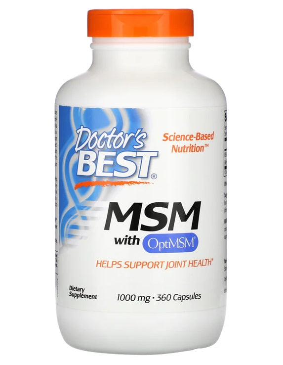 MSM with OptiMSM, 1000mg - 360 caps - Doctor's Best | Vaistine1.lt | WestPharmacy.eu