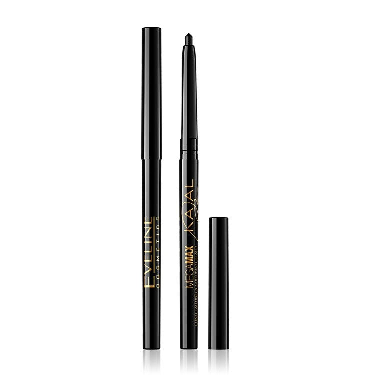 Eveline Automatic Eye Pencil Kajal Mega Max Black 1pc | Vaistine1.lt