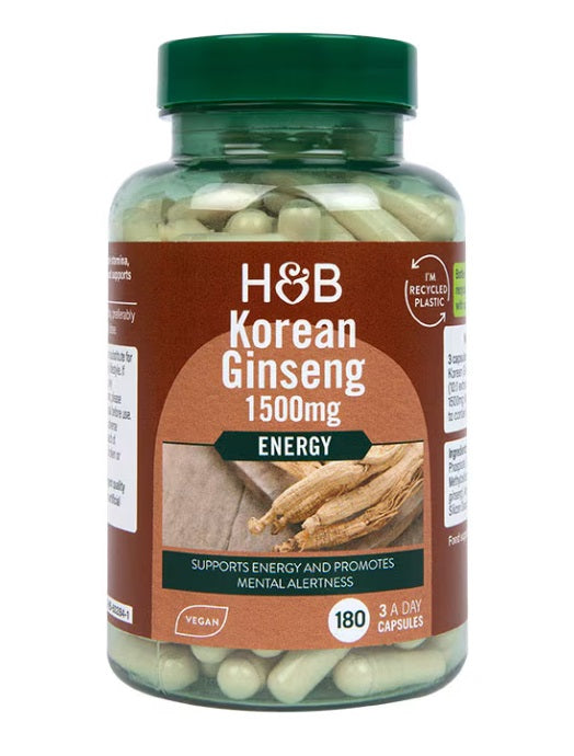Korean Ginseng, 1500mg - 180 vcaps - Holland & Barrett