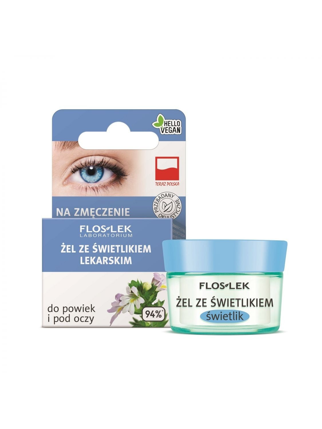 Floslek Eye Care Eyelid Gel with Eyebright jar | Vaistine1.lt