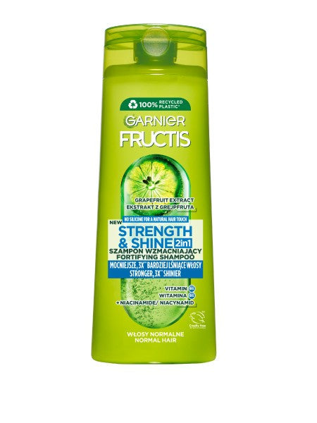 Fructis Strength and Shine 2in1 Shampoo for Normal Hair 400ml | Vaistine1.lt