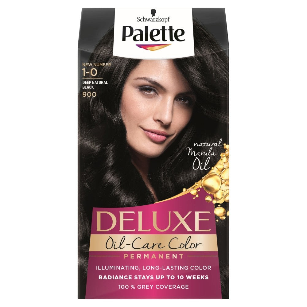 Palette Deluxe Permanent Hair Color No. 900 Deep Natural Black 1pc. | Vaistine1.lt