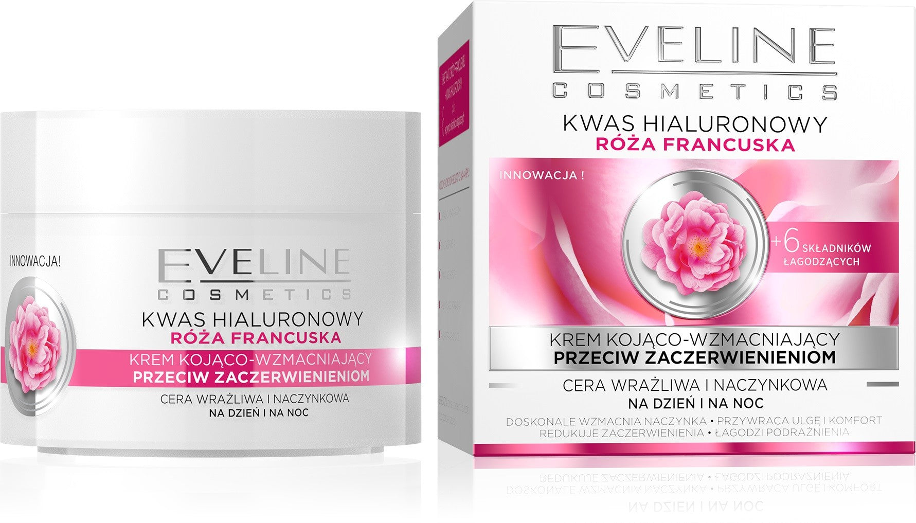 Eveline Róża Francuska Soothing-Strengthening Cream against Redness for Day and Night 50ml | Vaistine1.lt