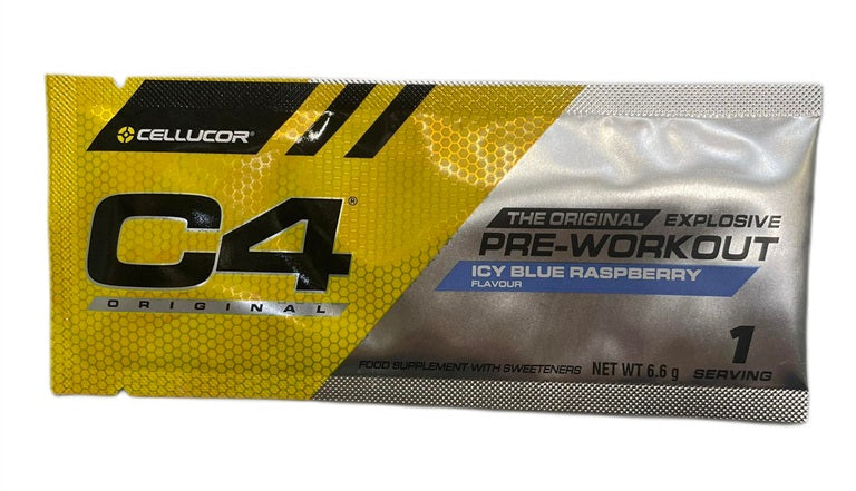 C4 Original, Icy Blue Raspberry - 6.6g (1 serving) - Cellucor