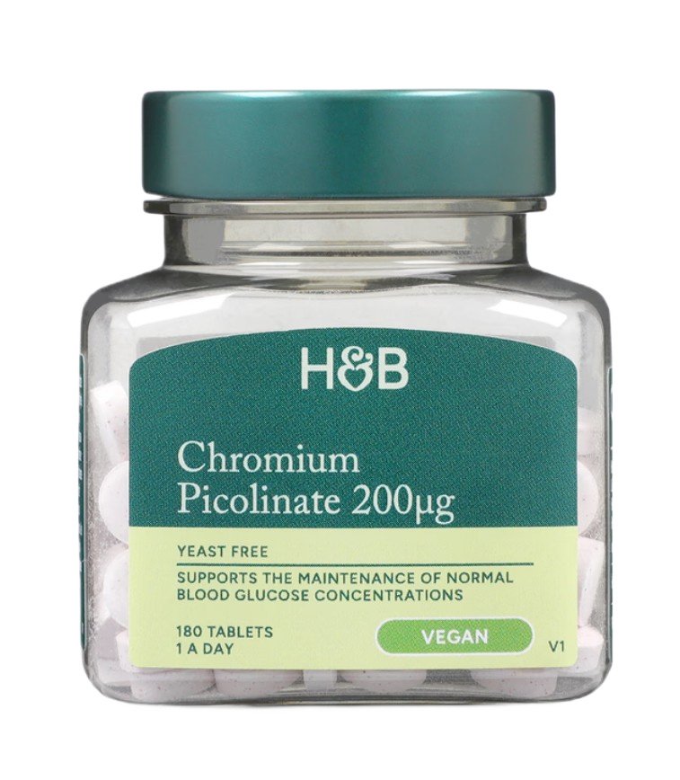 Chromium Picolinate, 200mcg - 180 tablets - Holland & Barrett
