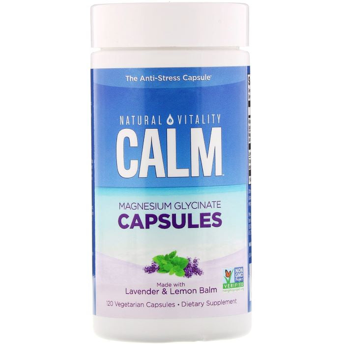 Calm Magnesium Glycinate - 120 vcaps - Natural Vitality