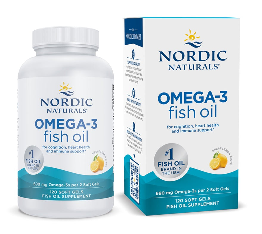 Omega-3, 690mg Lemon - 120 softgels - Nordic Naturals