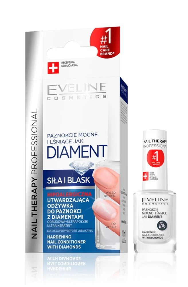 Eveline Nail Therapy Strengthening Nail Polish Treatment Diamond 12ml | Vaistine1.lt