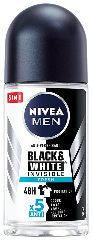 Nivea Antiperspirant Deodorant INVISIBLE FRESH roll-on men's 50ml | Vaistine1.lt | WestPharmacy.eu