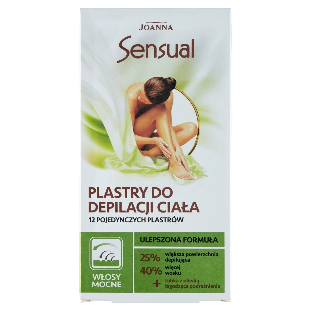 Joanna Sensual Body Wax Strips - strong hair 1 pack - 12 pieces | Vaistine1.lt