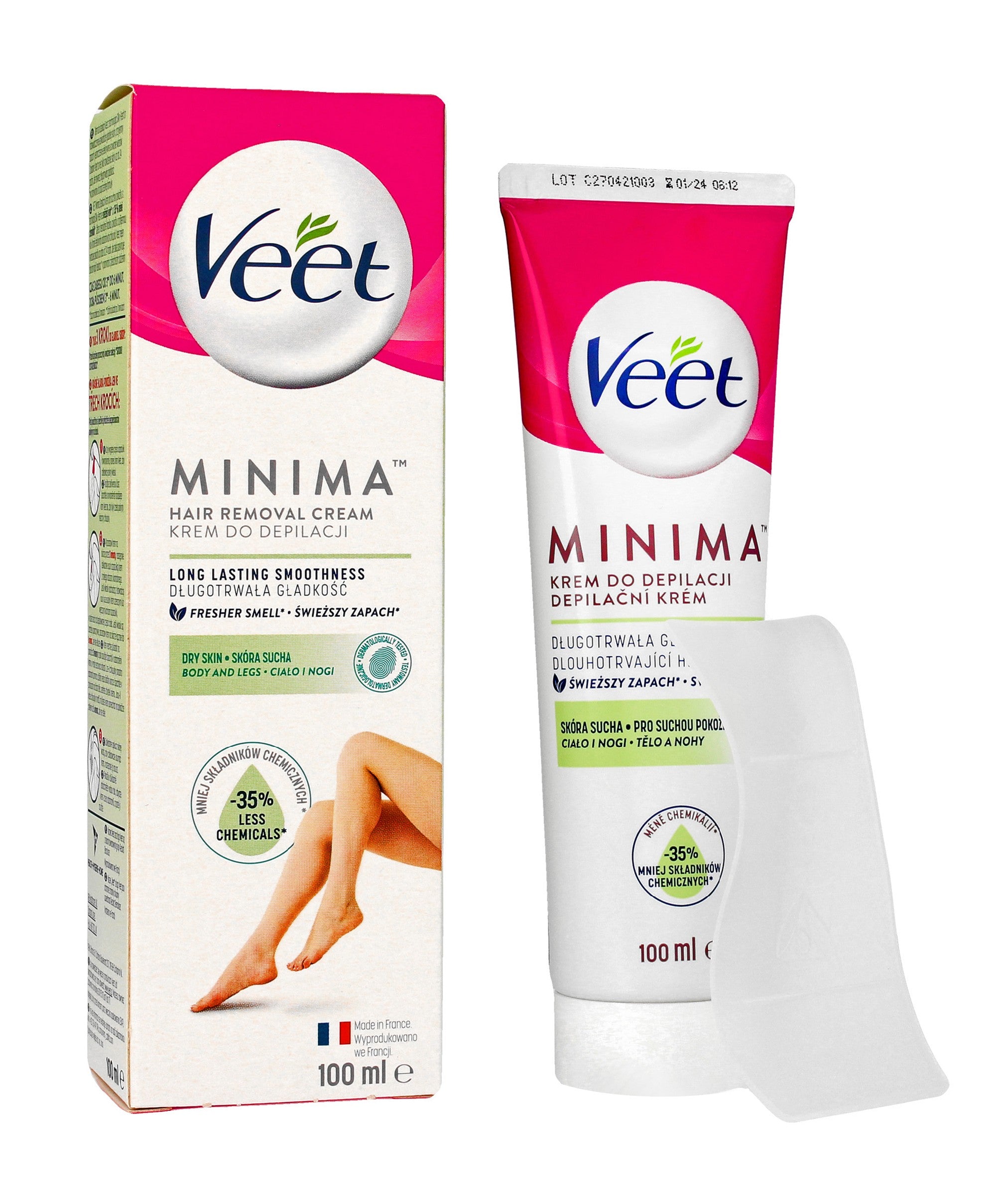 Veet Hair Removal Cream Silk & Fresh - dry skin 100ml | Vaistine1.lt