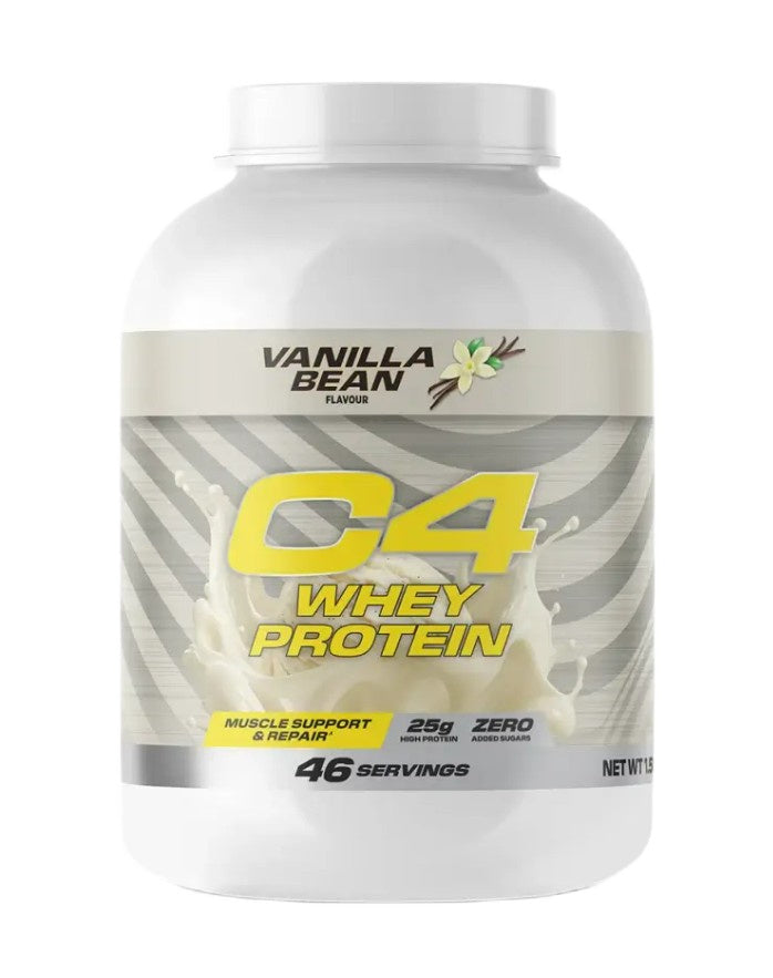 C4 Whey Protein, Vanilla Bean - 1587g - Cellucor