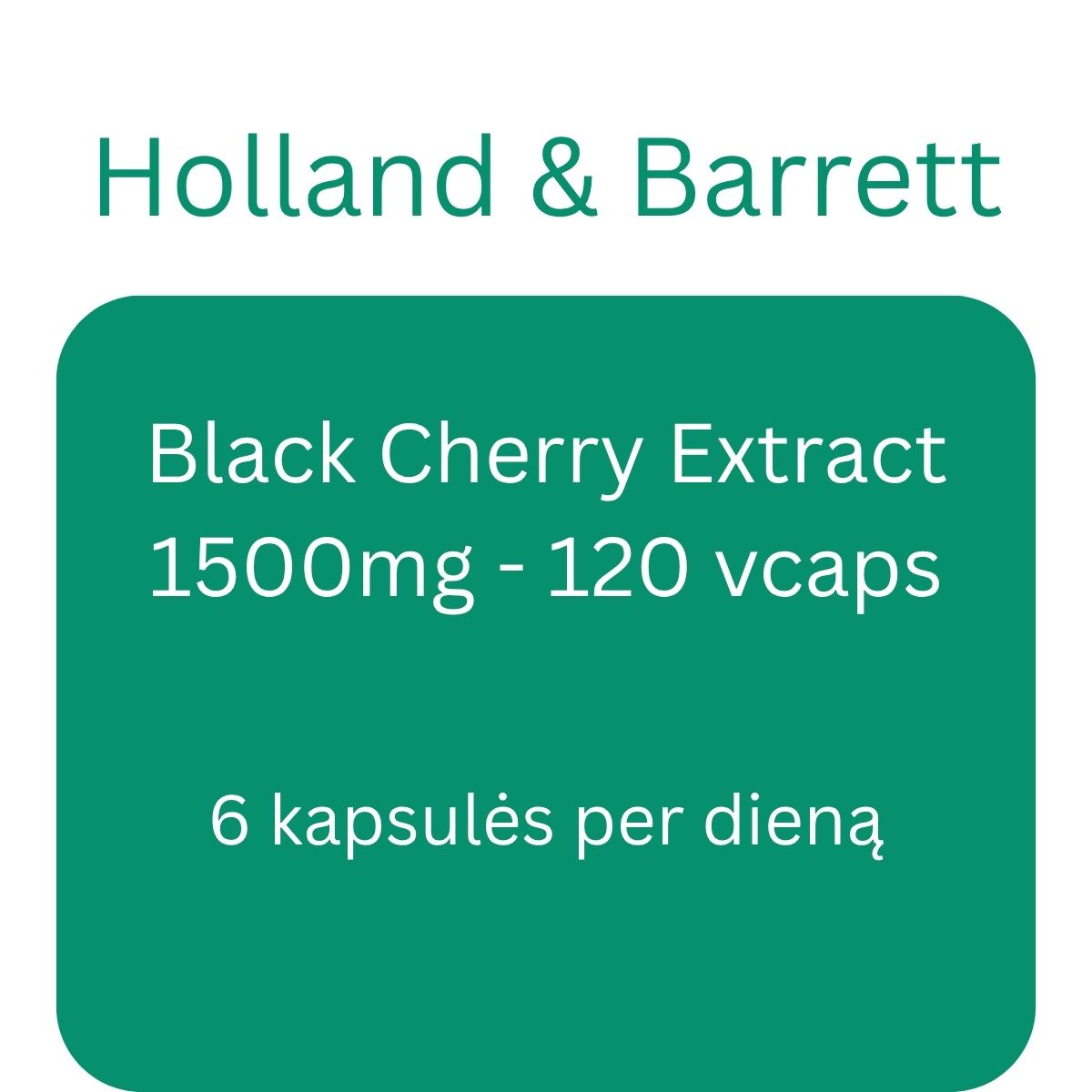 Black Cherry Extract, 1500mg - 120 vcaps - Holland & Barrett