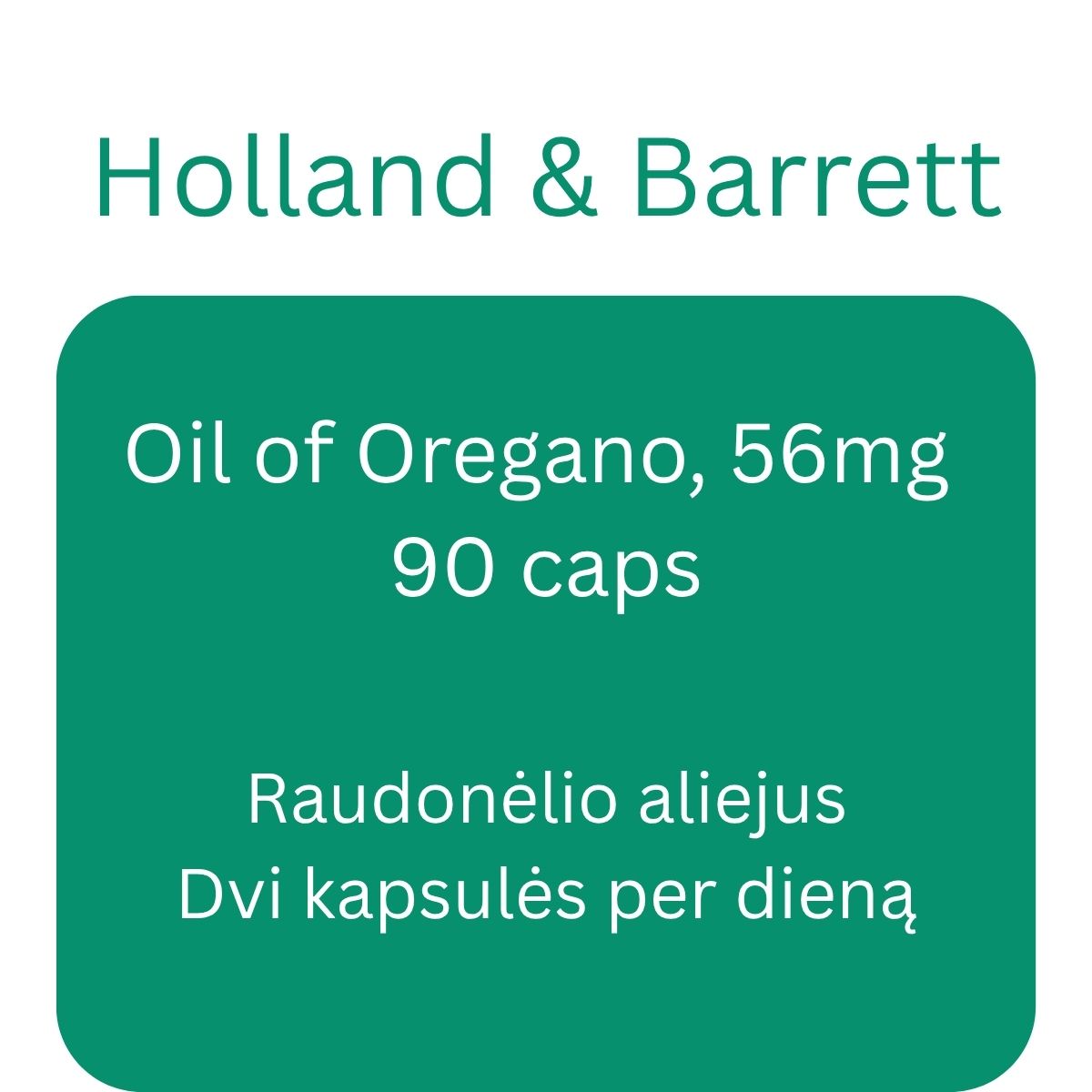 Oil of Oregano, 56mg - 90 caps - Holland & Barrett