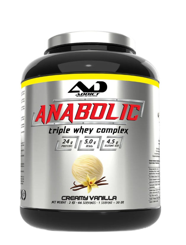 Anabolic Triple Whey Complex, Creamy Vanilla - 2000g - Addict Sport Nutrition