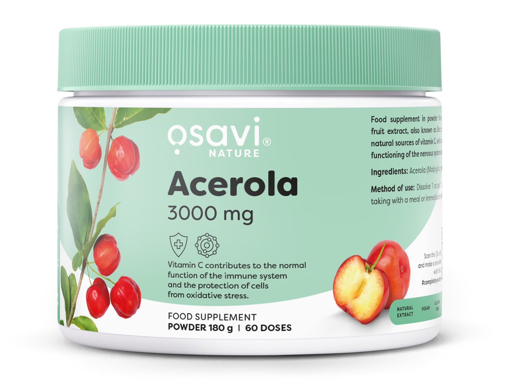 Acerola, 3000mg - 180g - Osavi