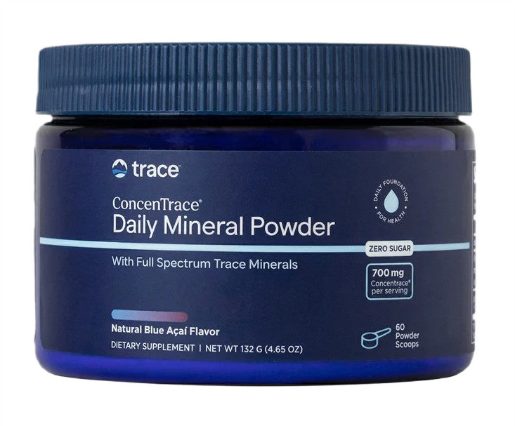 ConcenTrace Daily Mineral Powder, Natural Blue Acai - 132g - Trace Minerals