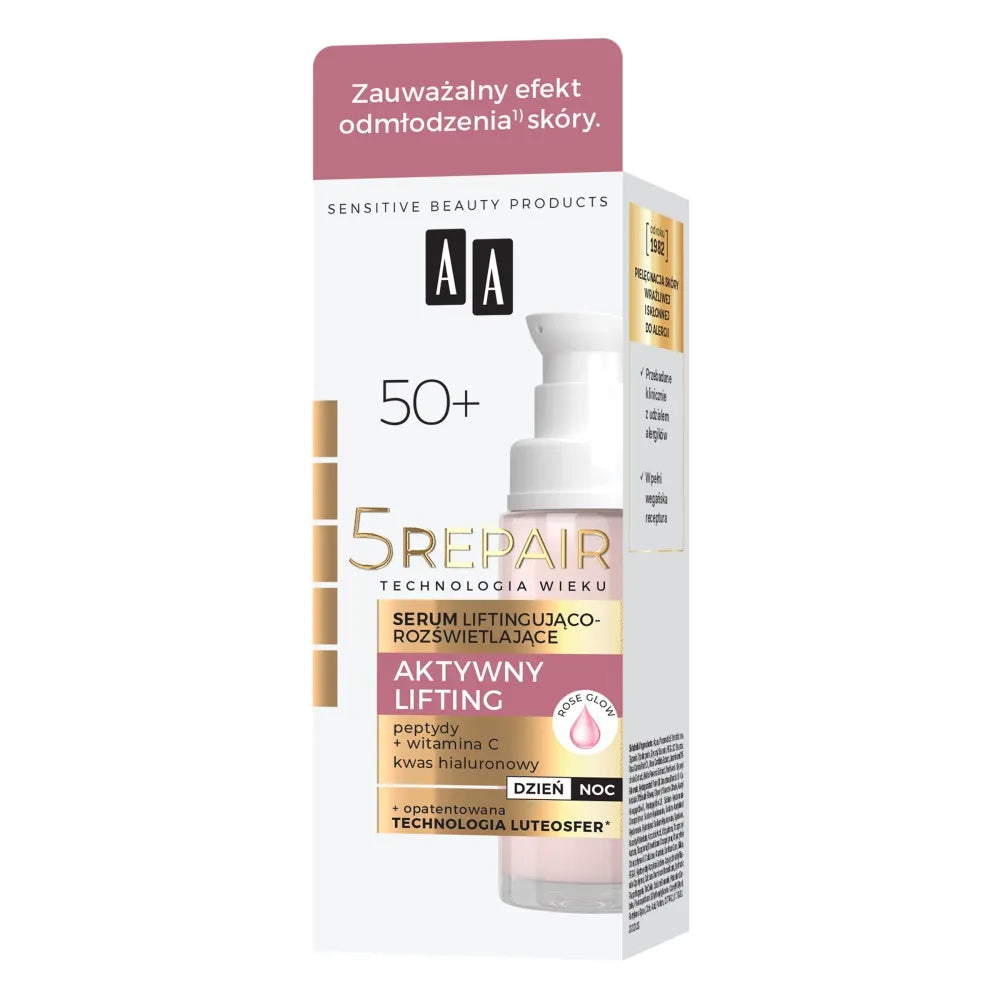 AA Age Technology 5 Repair 50+ lifting and brightening serum Active for day night 30 ml - Kosmetika