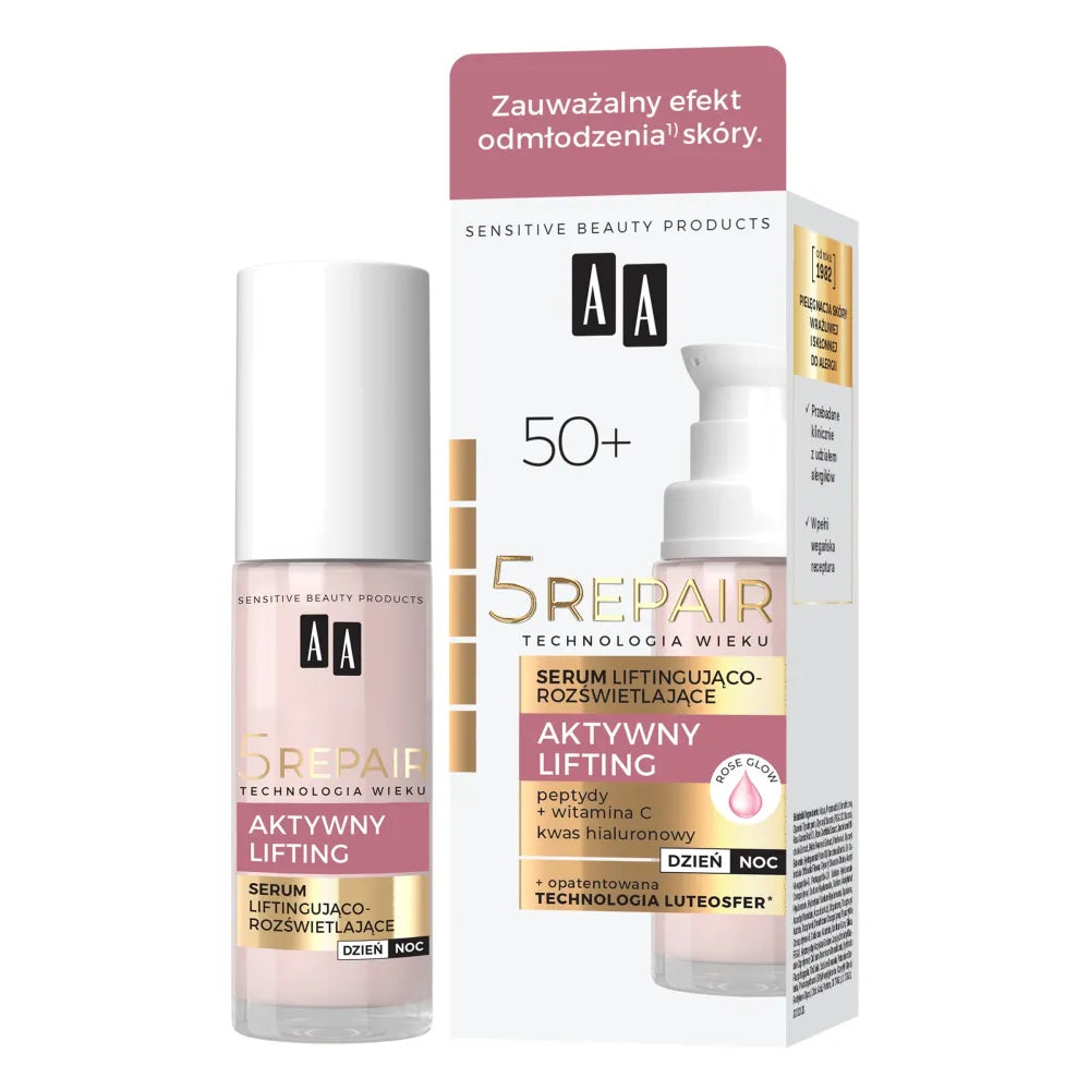 AA Age Technology 5 Repair 50+ lifting and brightening serum Active for day night 30 ml - Kosmetika