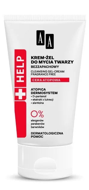 AA HELP Atopowa Cream-Gel veido prausimui 125ml - Kosmetika