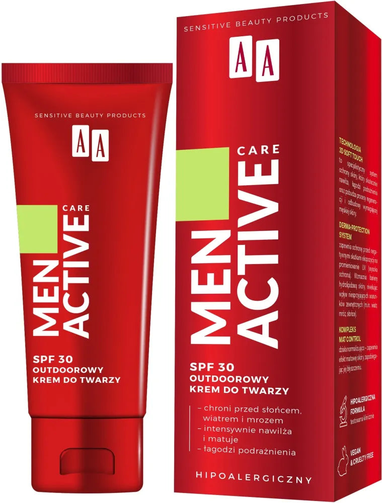 AA Men Active Care Outdoor Face Cream - SPF30 50ml - Kosmetika