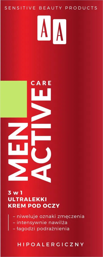 AA Men Active Care Ultralight Eye Cream 3in1 15ml akių kremas - Kosmetika
