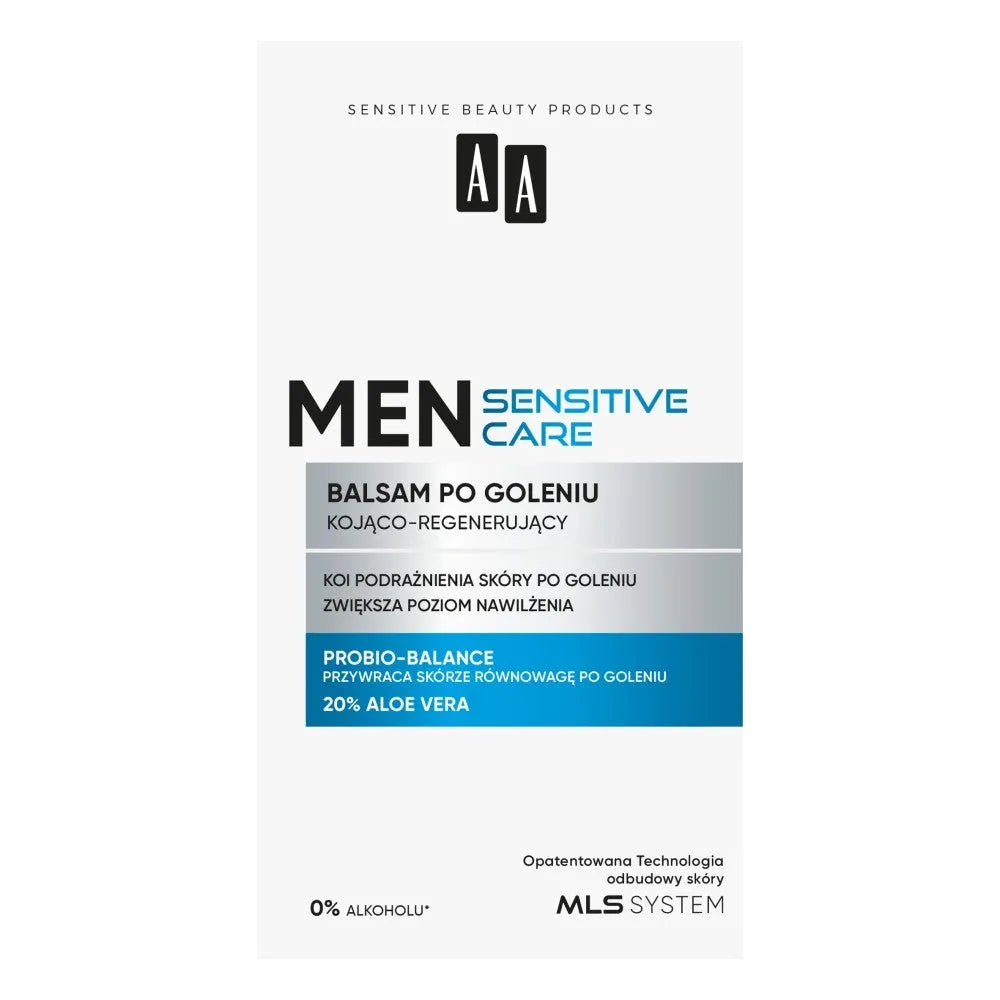 AA Men Sensitive Care Soothing and Regenerating After Shave Balm 100 ml - Kosmetika