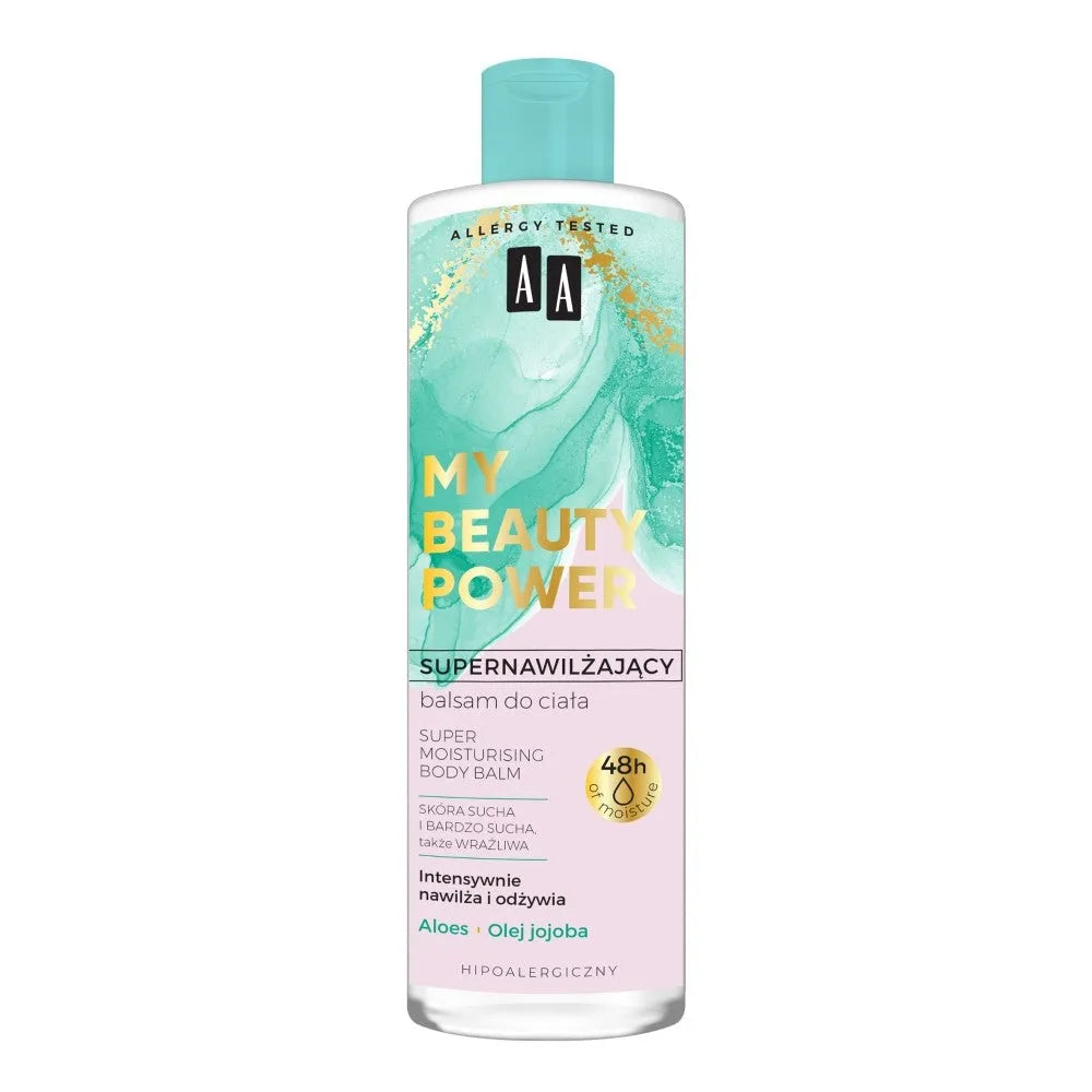 AA My Beauty Power Super-moisturizing Body Lotion Aloe & Jojoba Oil 400ml - Kosmetika